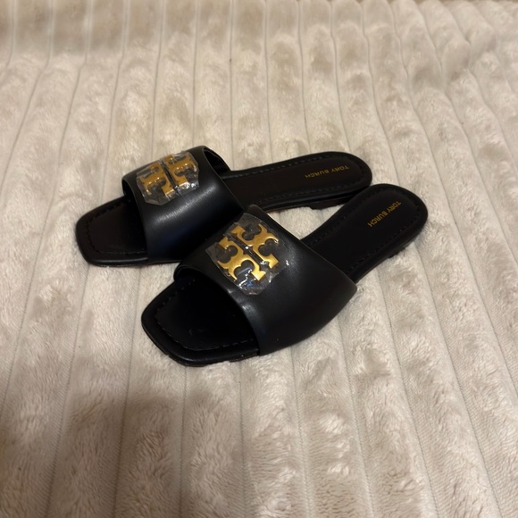 Tory Burch Shoes - Tory Burch Eleanor Slide Perfect Black / Gold Women’s Size 8.5